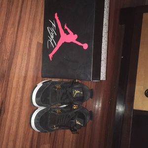 Jordan royalty 4s  gold and black